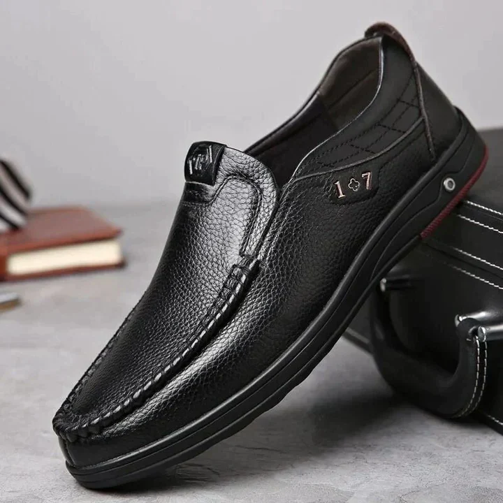 Herren Echtleder Schlupfschuhe Heidi Mode - Image 3