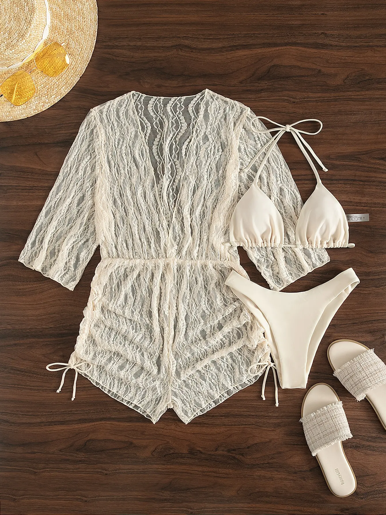 Heidi-Mode | 3 Stück Bikini Tropischer Druck Badebekleidung Halter Schnürseite Badebekleidung Frauen Badeanzug Weiblich Schwimmen Sommer Strandbekleidung - Image 12