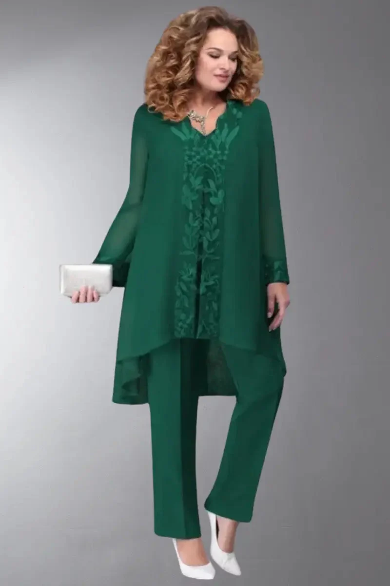 Heidi-Mode | 3 Teilig Chiffon Brautkleid Satz für Damen - Image 12