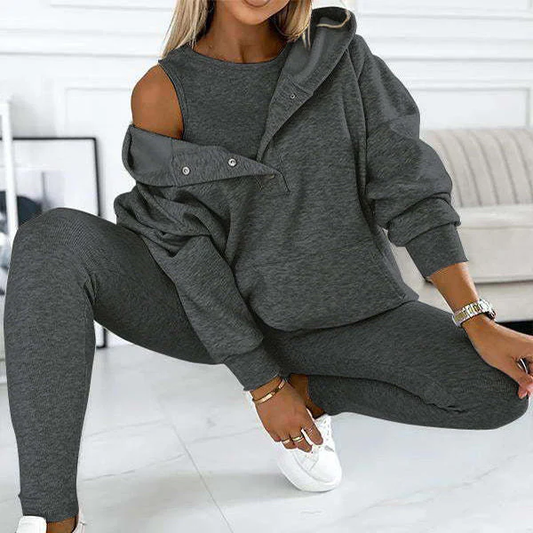 Heidi-Mode | 3-Teiliges Damen-Sportset für Herbst und Winter