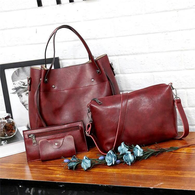 Heidi-Mode | 4 Teiliges Weinlese Handtaschensatz für Damen - Image 23