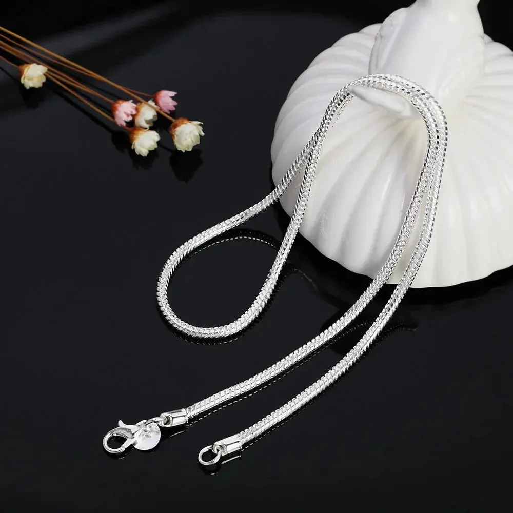 Heidi-Mode | 925 3Mm Sterling Silber Schlangen Kette - Image 4