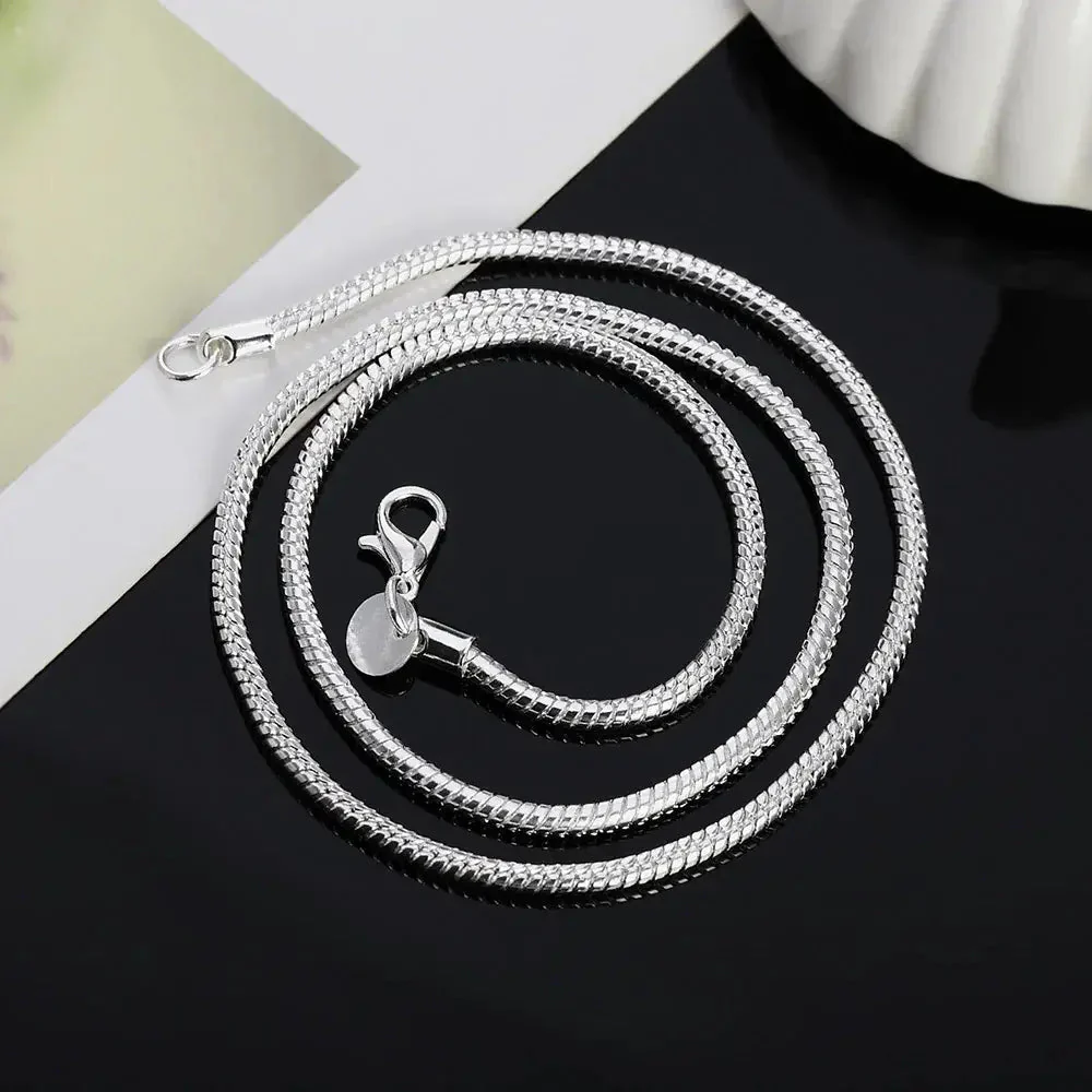 Heidi-Mode | 925 3Mm Sterling Silber Schlangen Kette - Image 6
