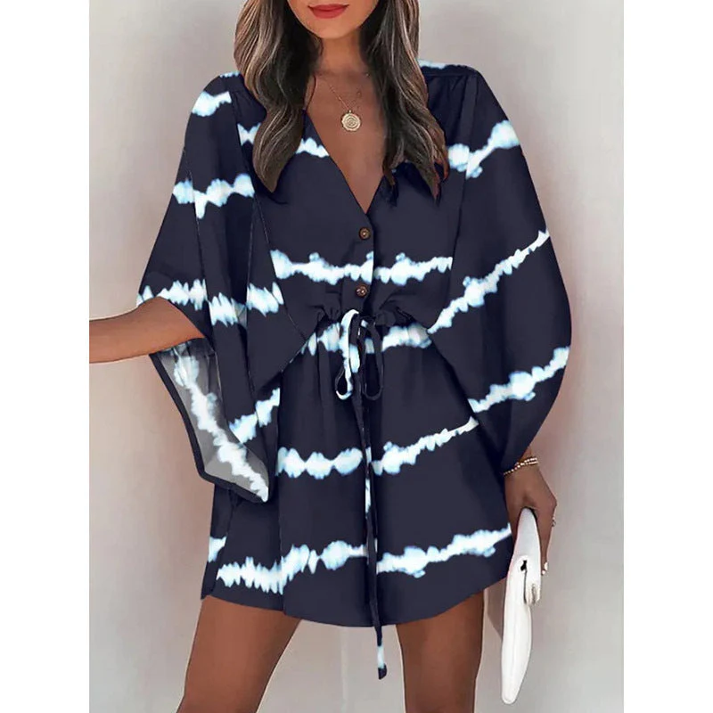 Heidi-Mode | A-Linien Kleid mit Blumendruck und Geschnürter Taill - Image 12