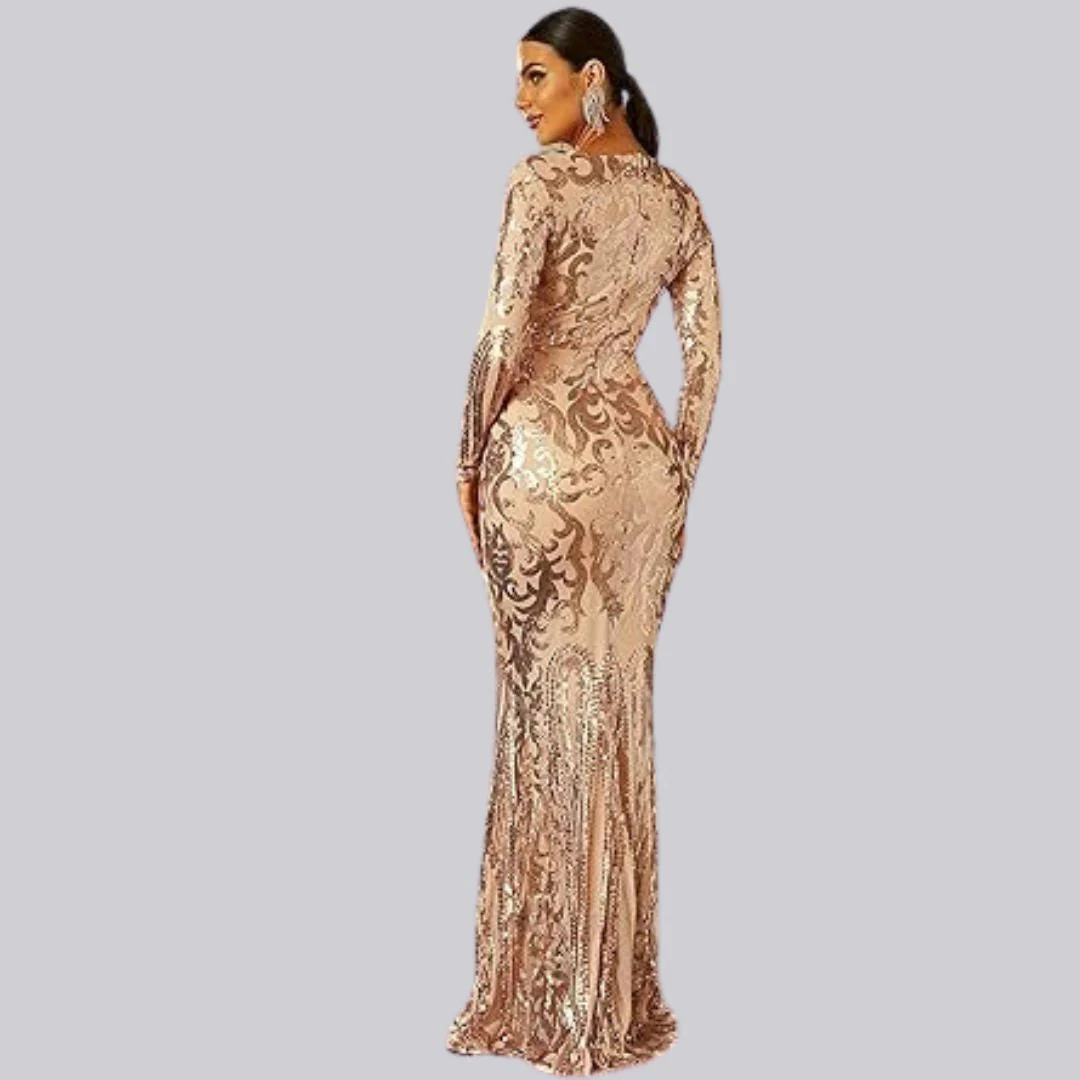 Heidi-Mode | Abendkleid mit Langen Ärmeln und Pailletten - Image 5