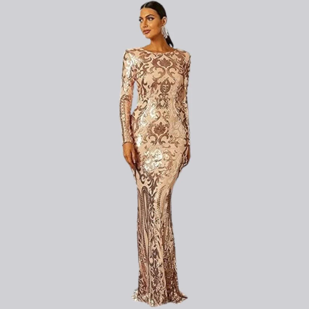 Heidi-Mode | Abendkleid mit Langen Ärmeln und Pailletten - Image 9
