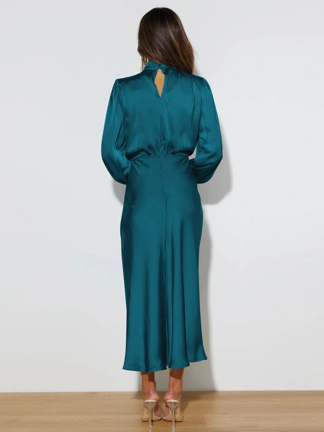 Heidi-Mode | Elegantes Abendkleid für Damen Lang Langärmelig