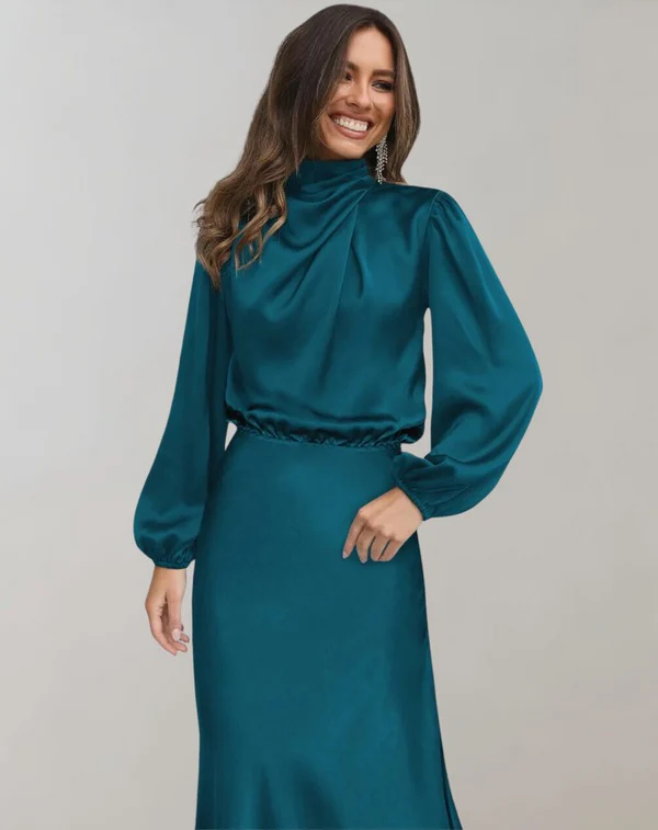 Heidi-Mode | Elegantes Abendkleid für Damen Lang Langärmelig - Image 4