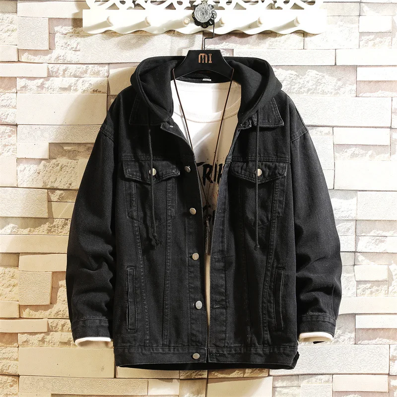 Heidi-Mode | Abnehmbarer Denim Jacke mit Kapuze für Männer - Image 4