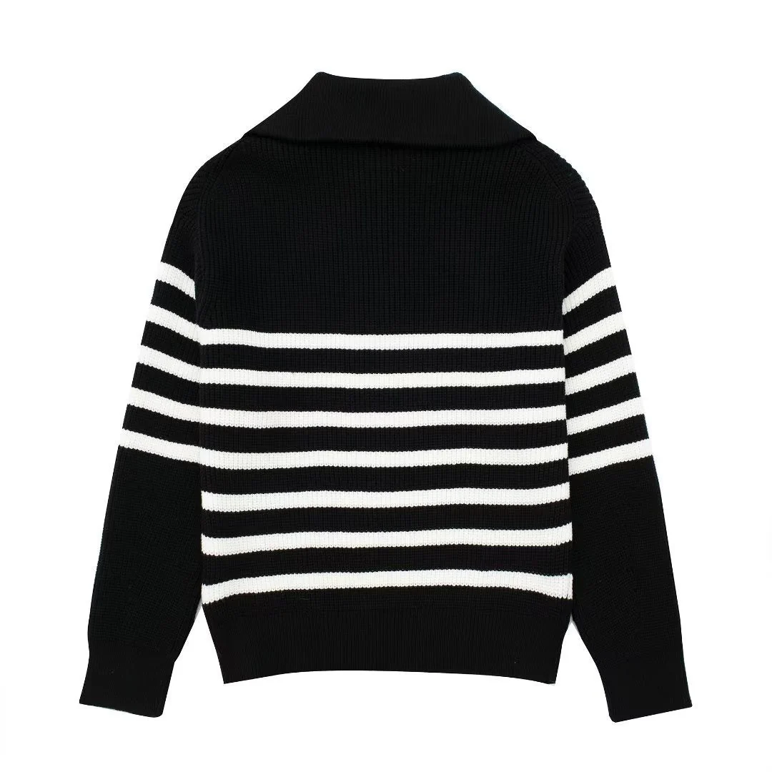Heidi-Mode | All Match Wollpullover mit Offenem Kragen