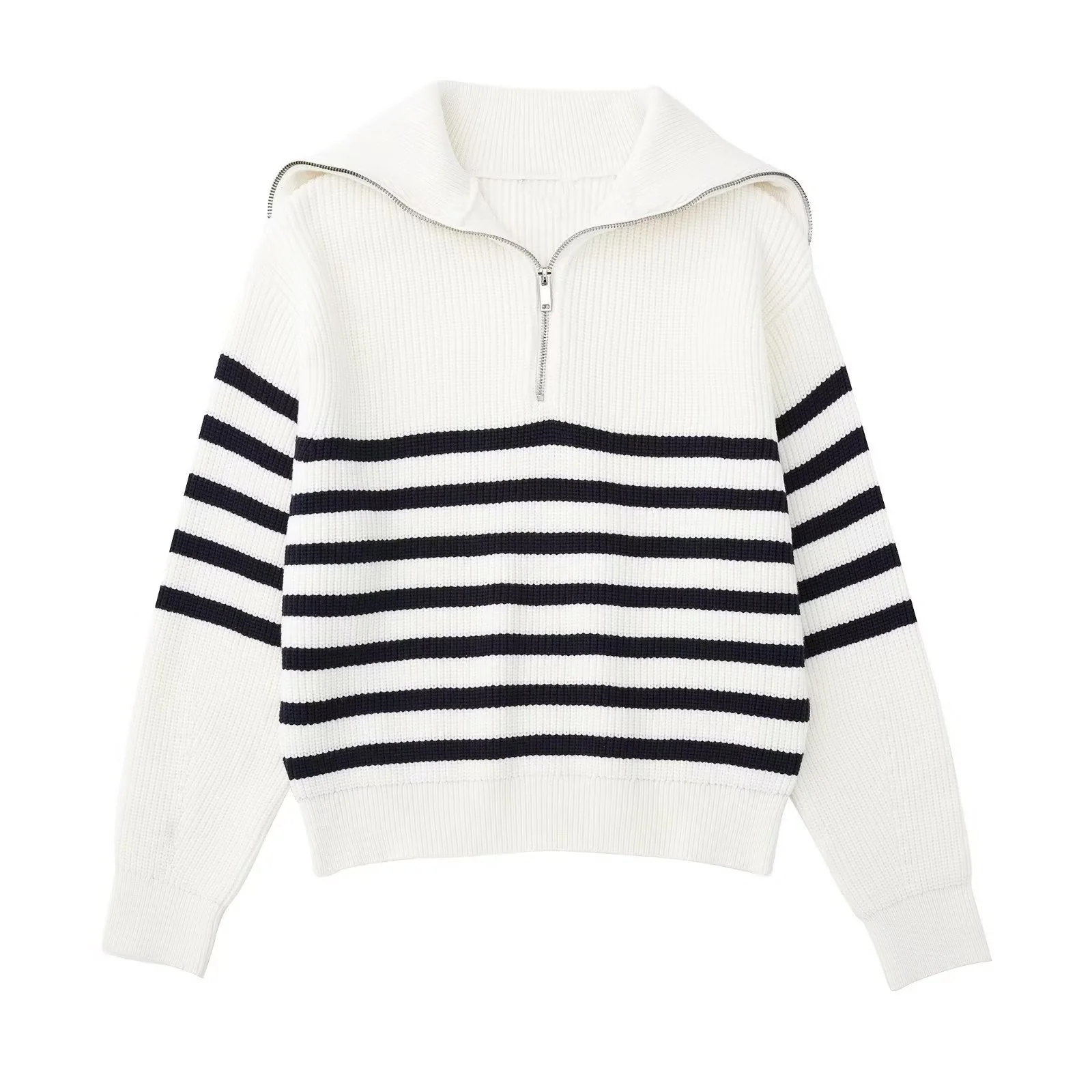 Heidi-Mode | All Match Wollpullover mit Offenem Kragen - Image 5