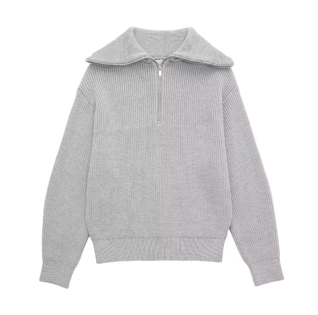 Heidi-Mode | All Match Wollpullover mit Offenem Kragen - Image 9
