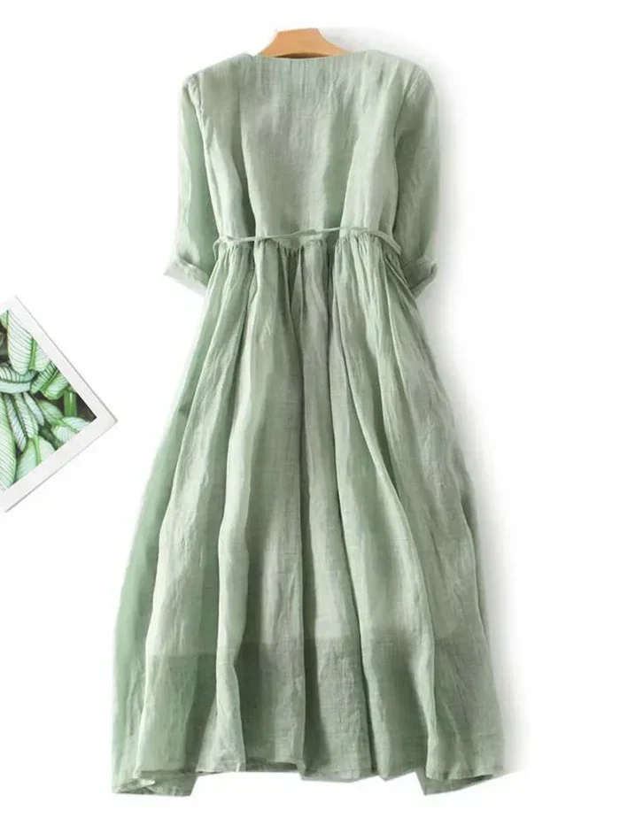 Heidi-Mode | Elegantes Leinenkleid