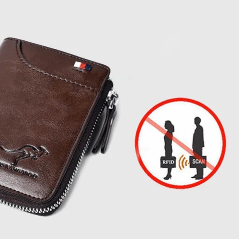 Heidi-Mode | Anti Diebstahl Leder Geldbörse für Herren - Image 5