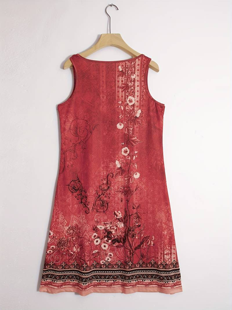 Heidi-Mode | Ärmellos Lockere Passform Boho Kleid Sommerkleid - Image 10