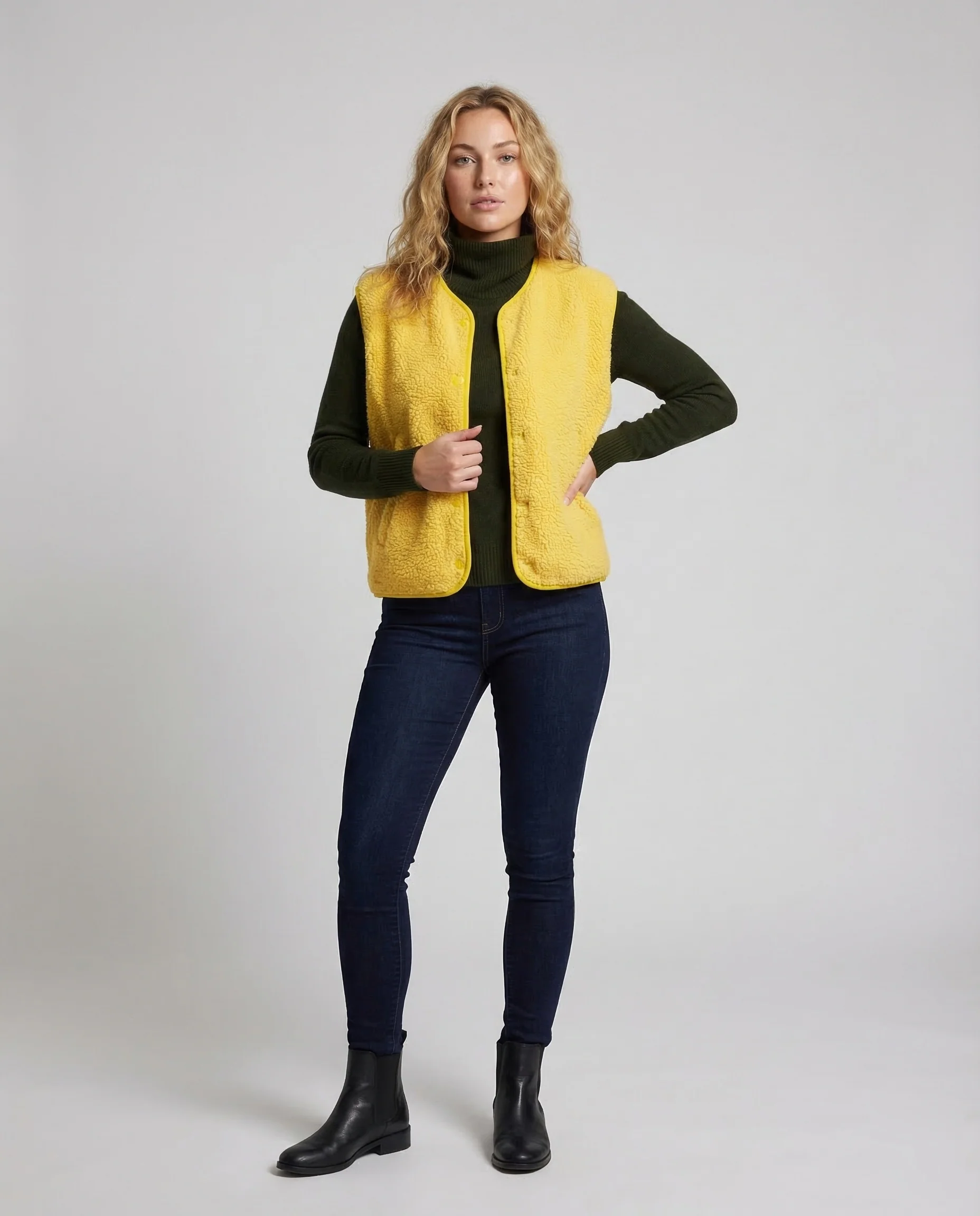 Damen Ärmellose Weste mit V-Ausschnitt & Lockerer Passform | Heidi-Mode - Image 2