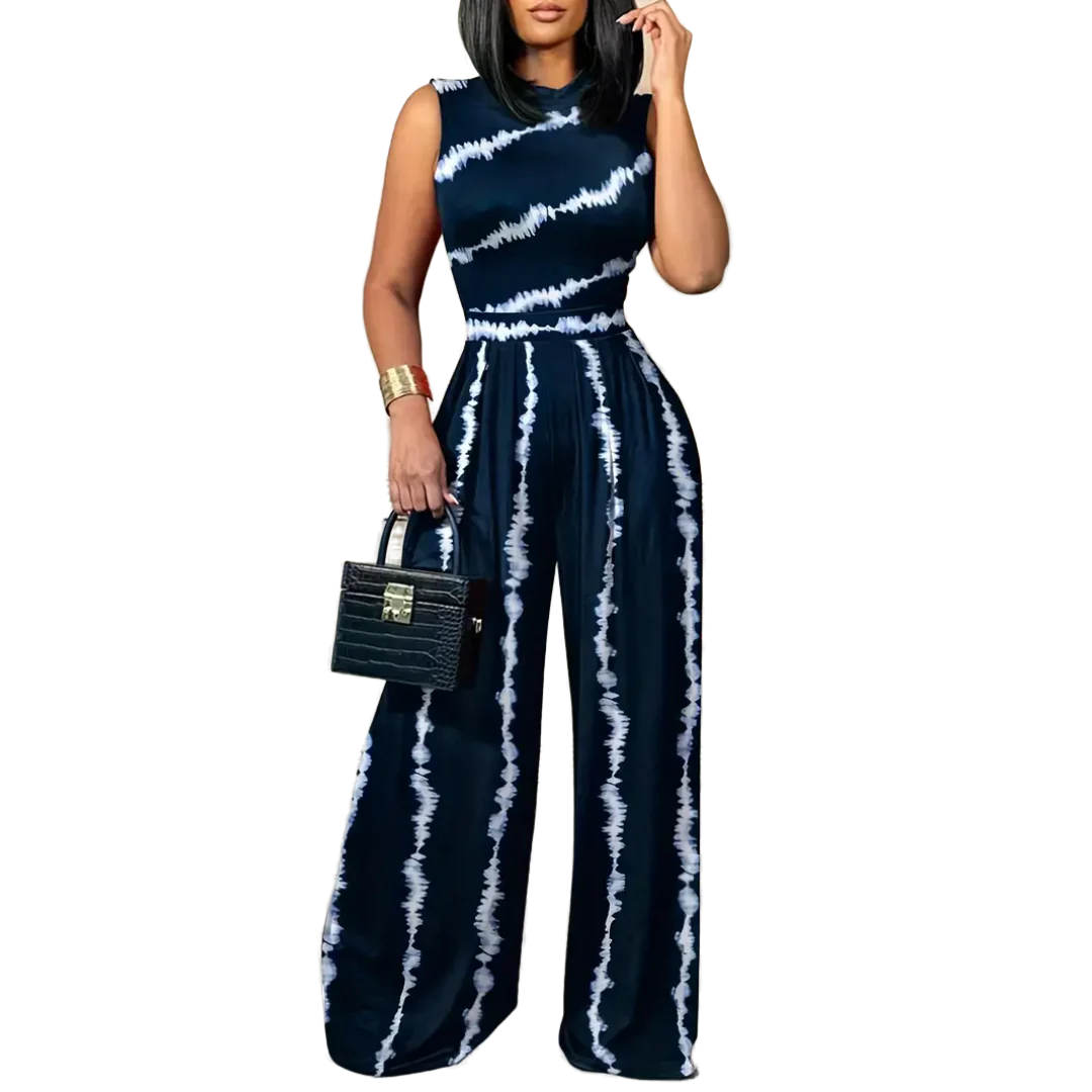 Heidi-Mode | Ärmelloser Jumpsuit - Boho - Blumendruck Weites Bein - Image 8
