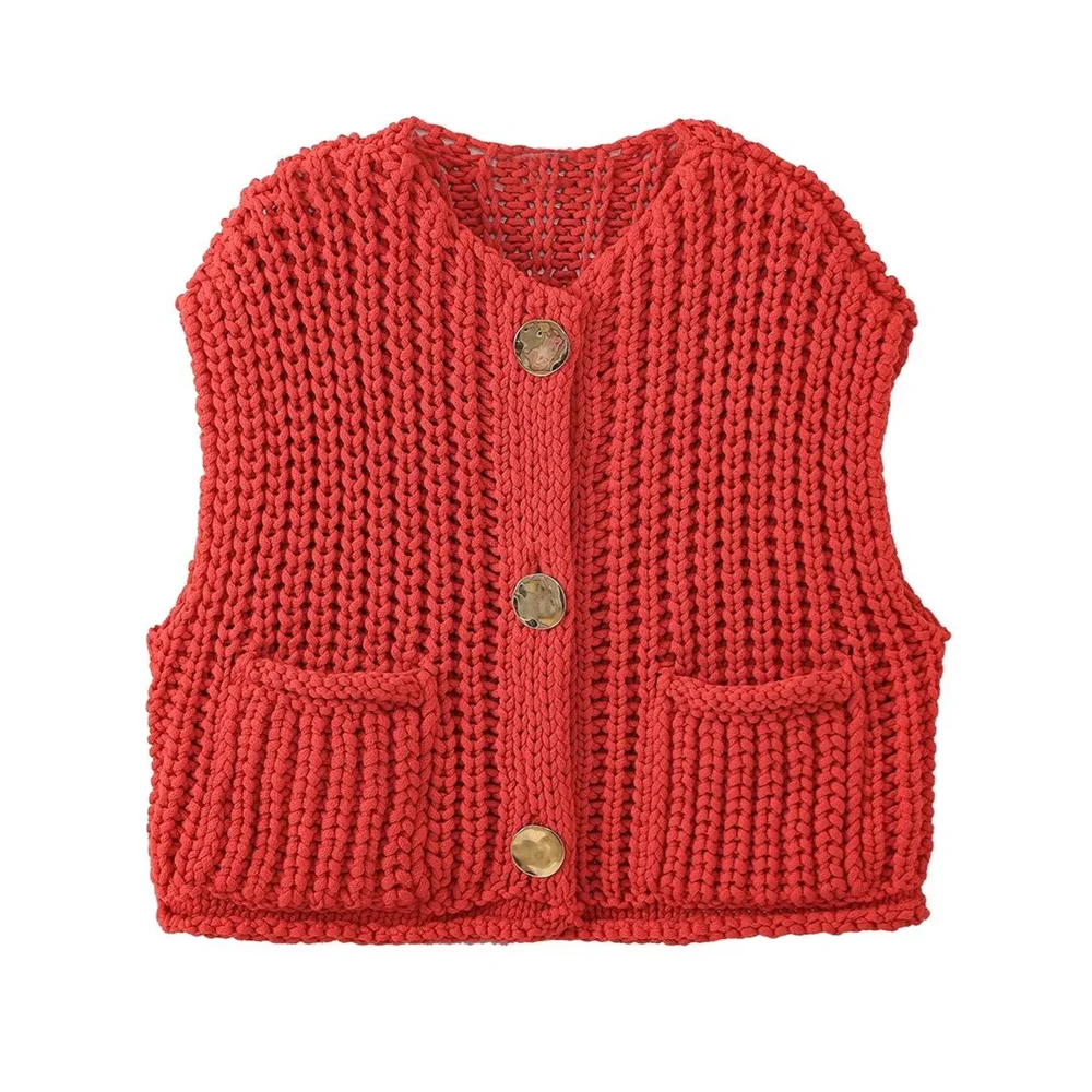 Heidi-Mode | Ärmelloses Gilet - Lässig - Gestrickt - Sommer - Image 5