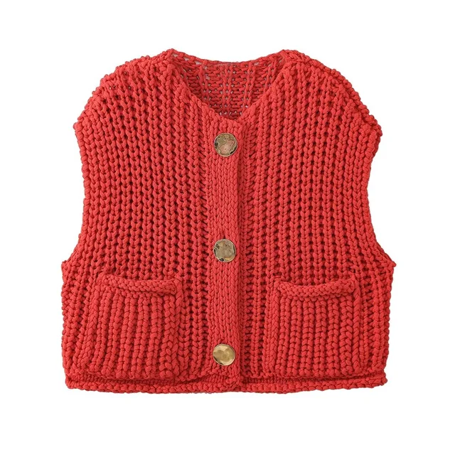 Heidi-Mode | Ärmelloses Gilet - Lässig - Gestrickt - Sommer - Image 6