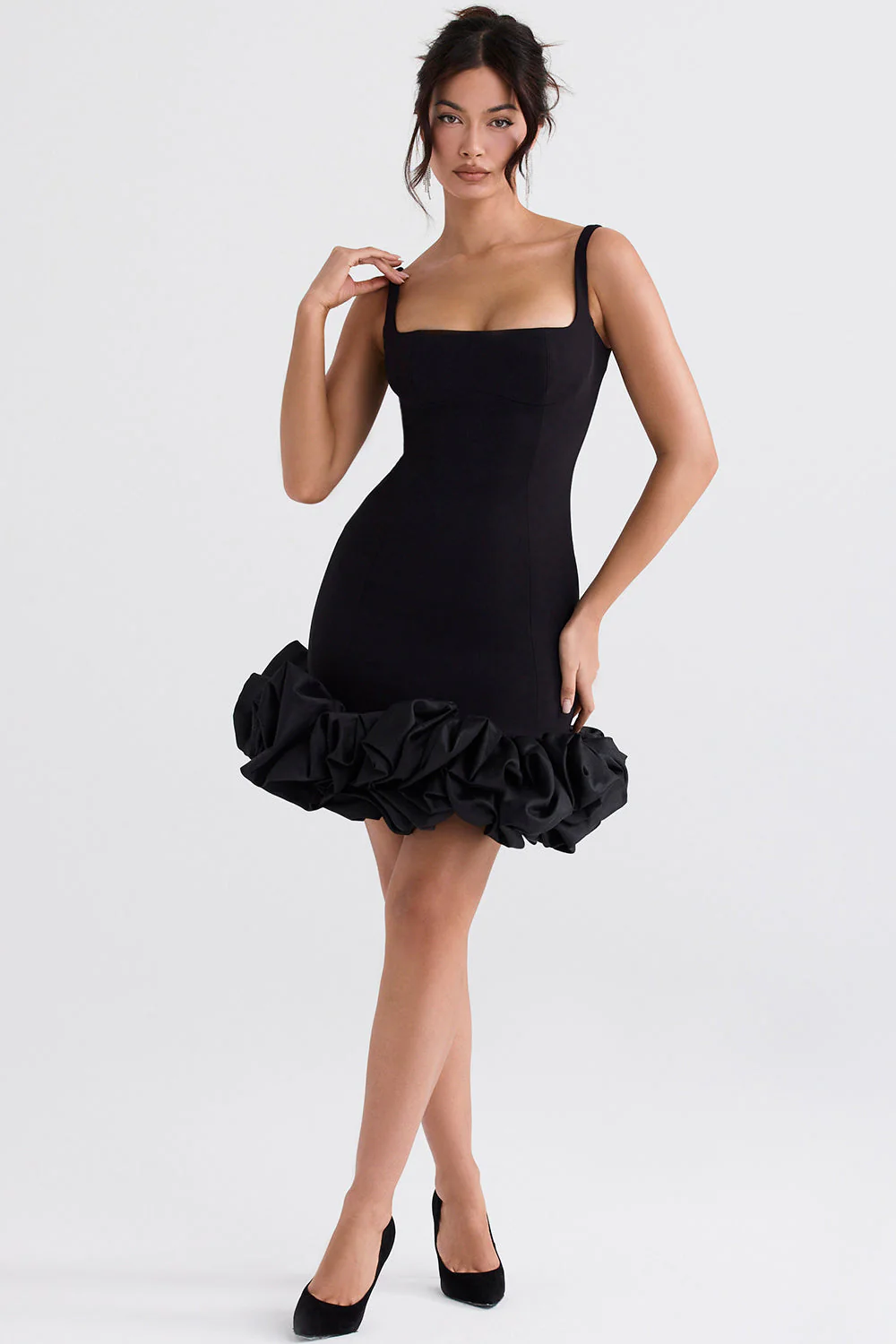 Heidi-Mode | Ärmelloses Kleid mit Rüschen Am Saum für Frauen - Image 12