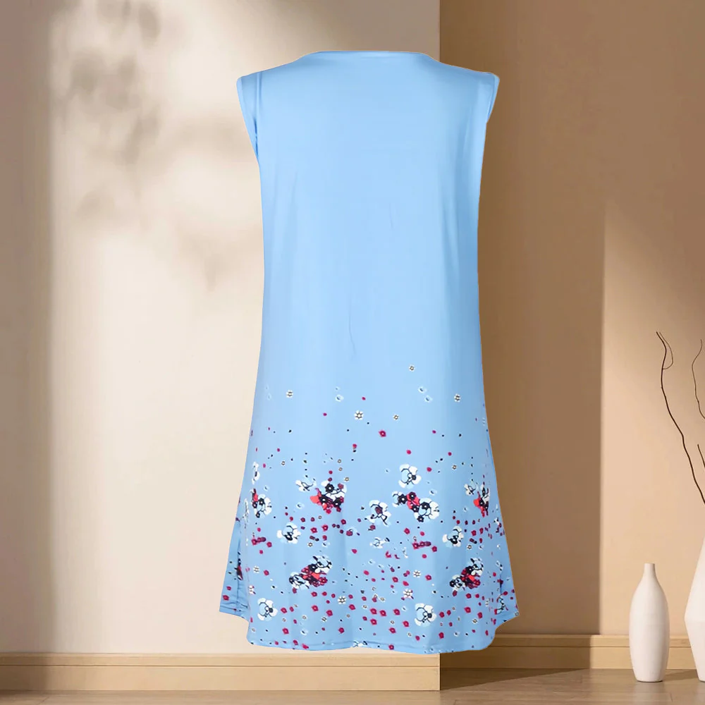 Heidi-Mode | Ärmelloses, Lockeres Kleid mit Blumendruck - Image 8