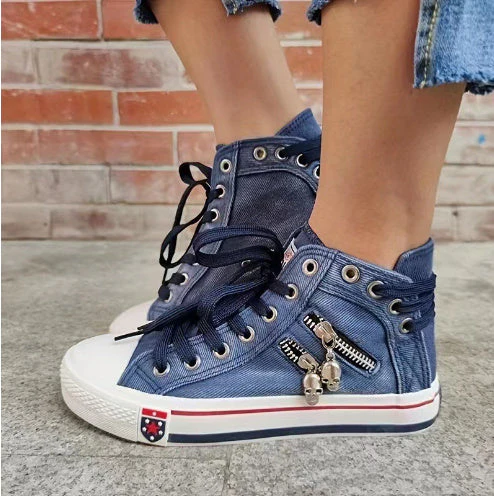 Heidi-Mode | Atmungsaktive High Top Sneaker für Damen In Übergröße - Image 5