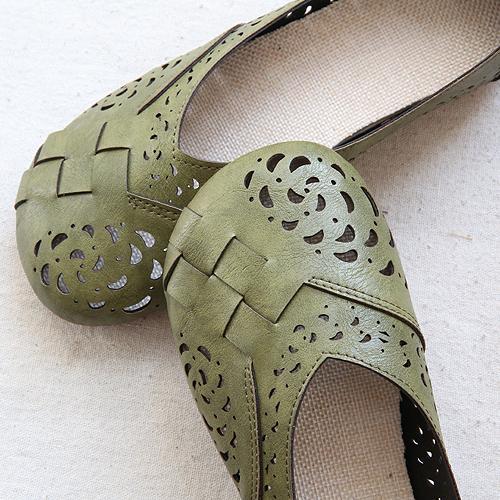 Heidi-Mode | Atmungsaktive Lederflats Im Vintage-Stil - Image 2