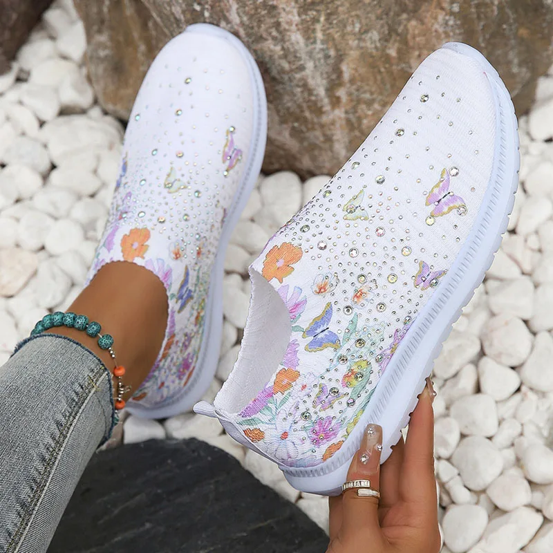 Heidi-Mode | Atmungsaktive Strick-Plattformschuhe mit Blumenmuster - Image 5