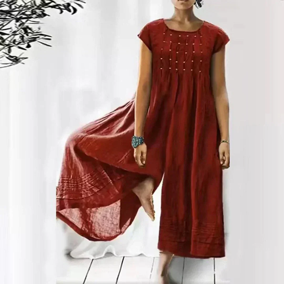 Heidi-Mode | Atmungsaktives Baumwoll-Leinen-Kleid