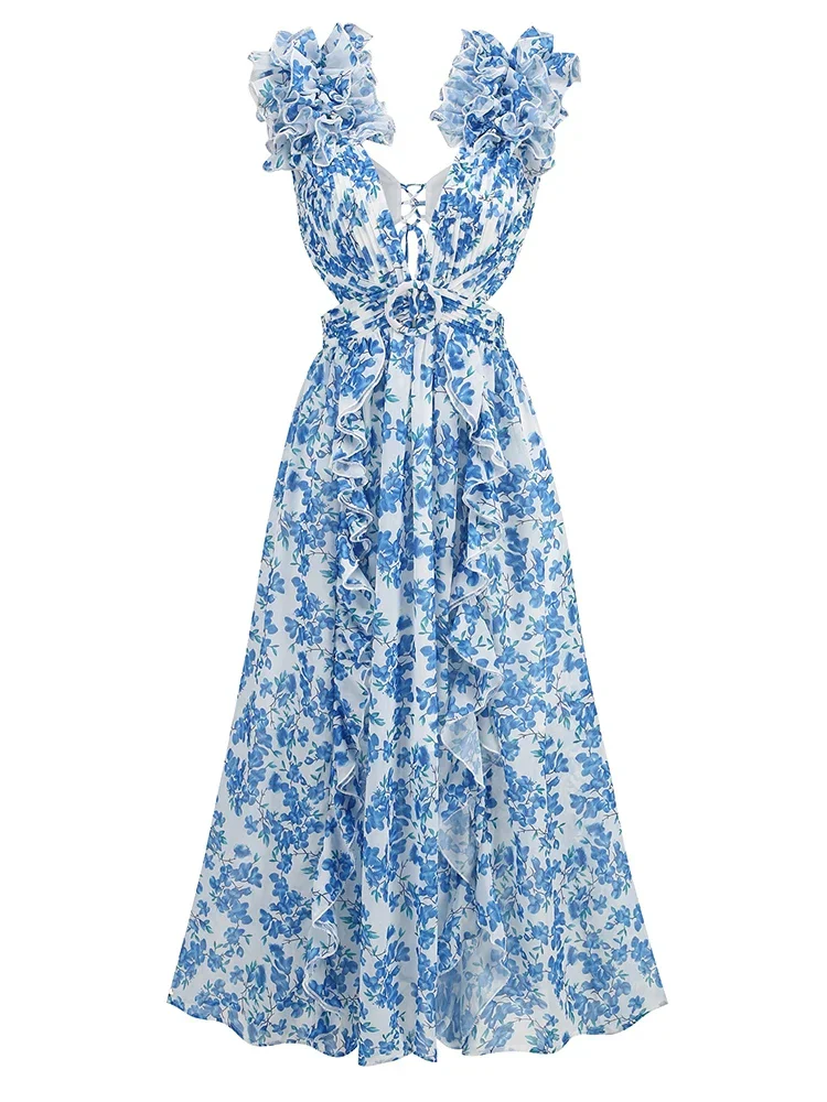 Heidi-Mode | Cutout Rüsch Maxi Kleid - Image 5