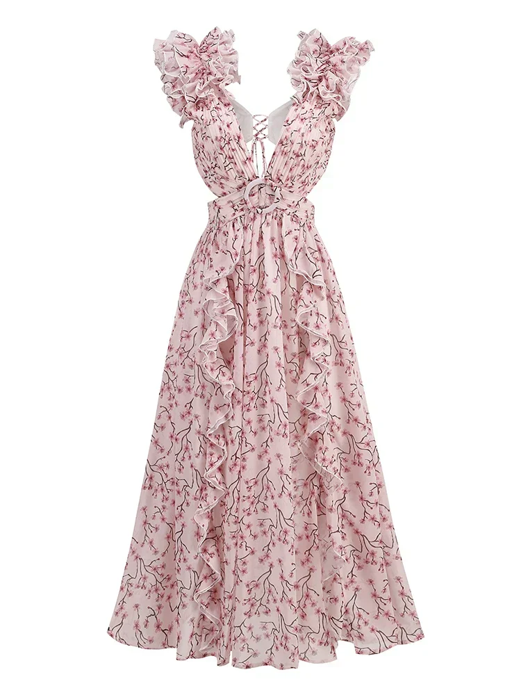 Heidi-Mode | Cutout Rüsch Maxi Kleid - Image 6