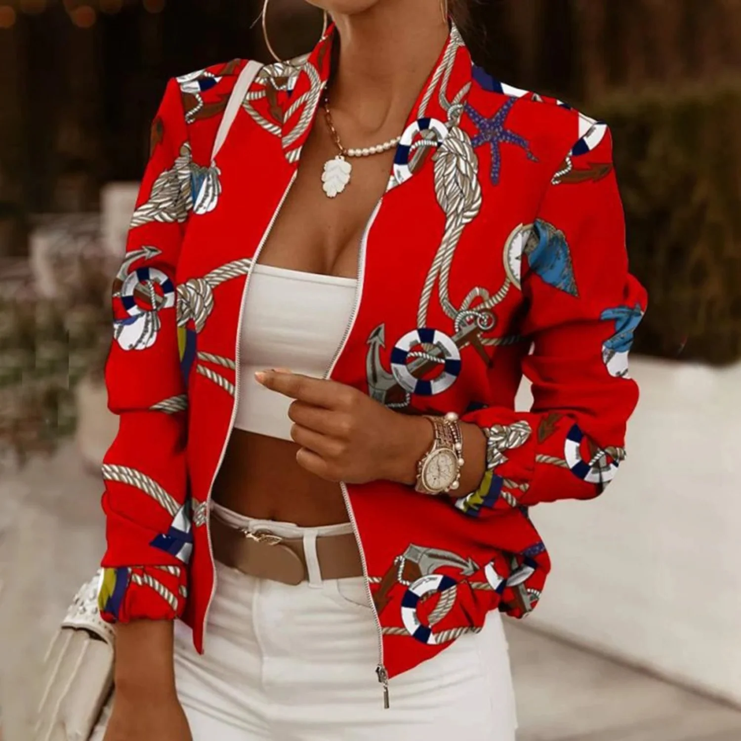 Heidi-Mode | Barock Inspirierte Leichte Bomberjacke für Frauen - Image 6