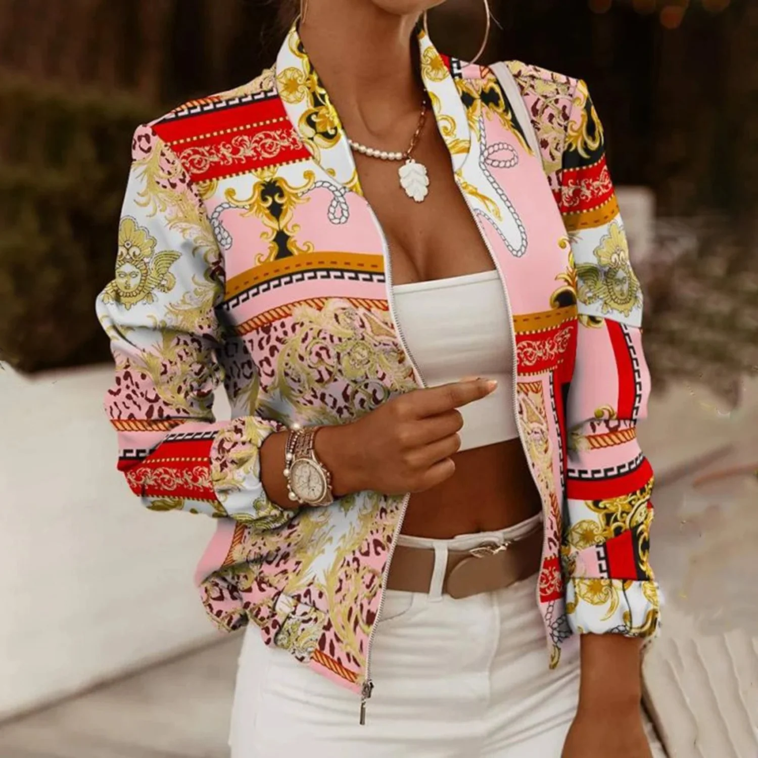 Heidi-Mode | Barock Inspirierte Leichte Bomberjacke für Frauen - Image 9