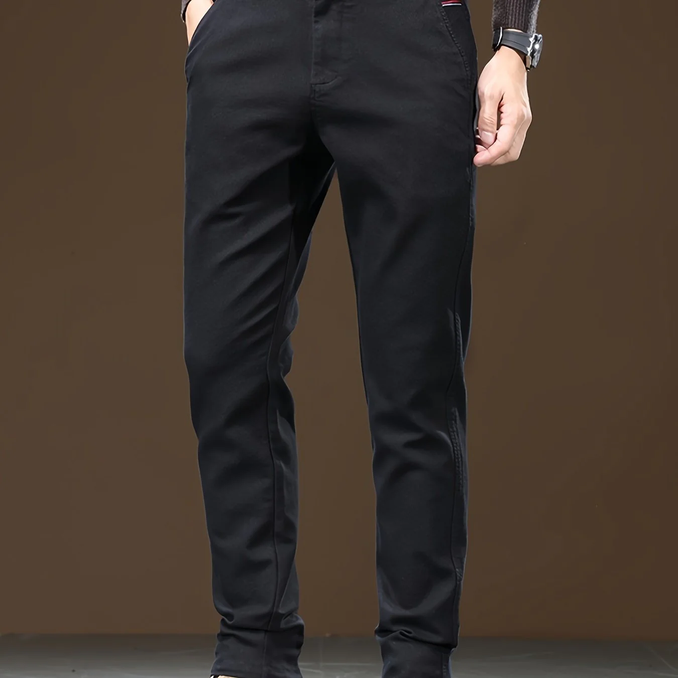 Heidi-Mode | Baumwoll Herren Chino Hose, Reguläre Passform, Dehnbarem Stoff - Image 5
