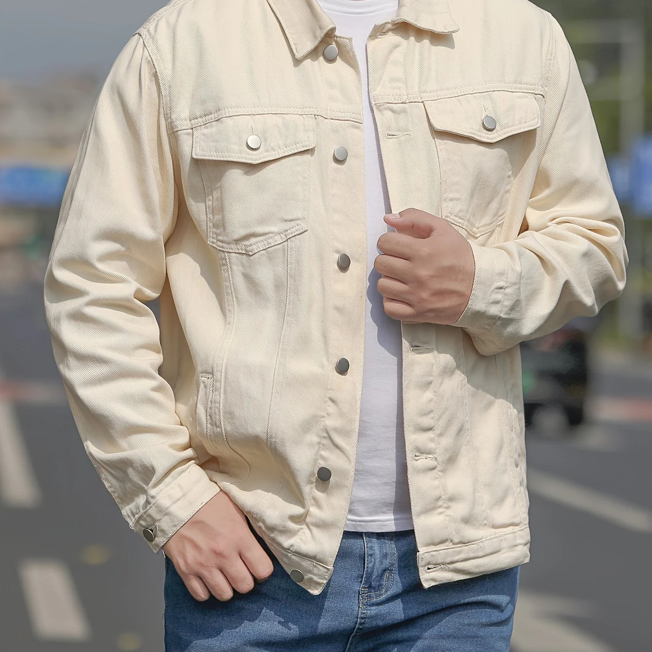 Heidi-Mode | Baumwoll Herrenjacke Im Lässigen Denim Stil - Image 4