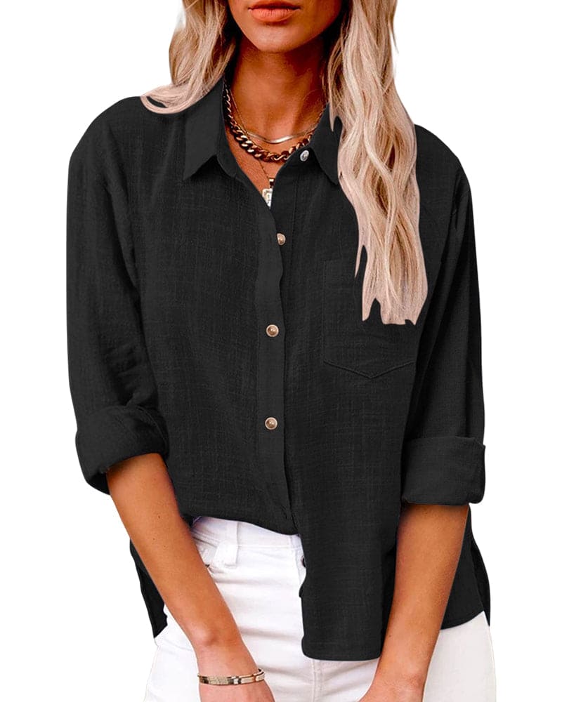 Heidi-Mode | Baumwoll-Leinen Bluse - Image 3