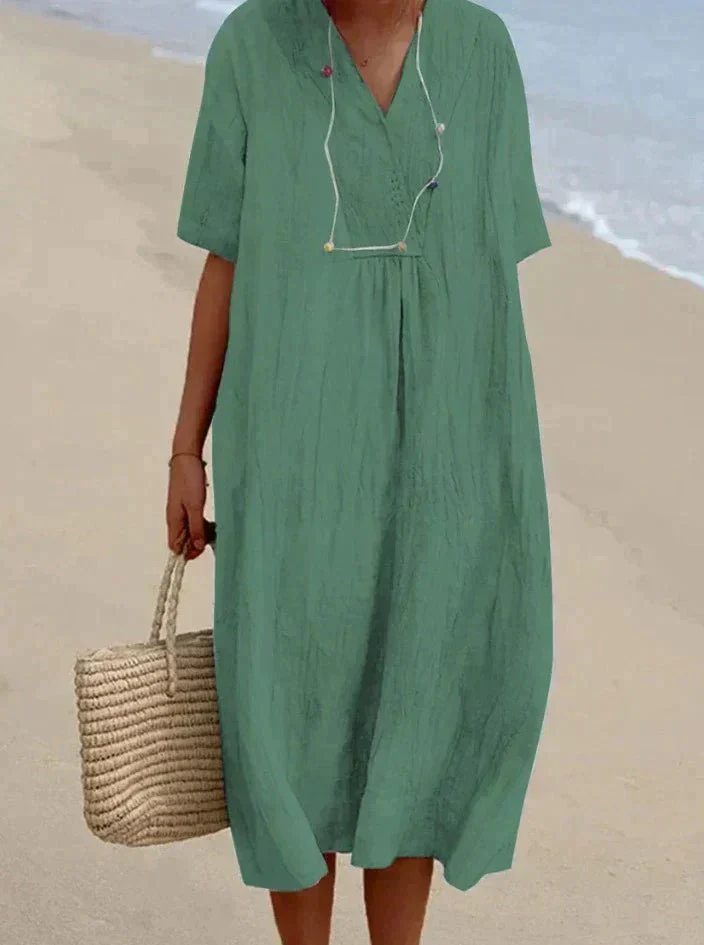 Heidi-Mode | Baumwoll Leinen Sommerkleid - Image 3