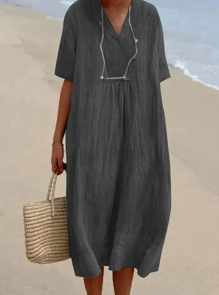 Heidi-Mode | Baumwoll Leinen Sommerkleid - Image 4