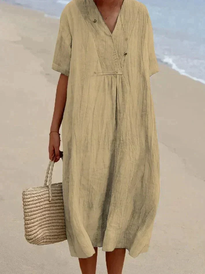 Heidi-Mode | Baumwoll Leinen Sommerkleid - Image 5
