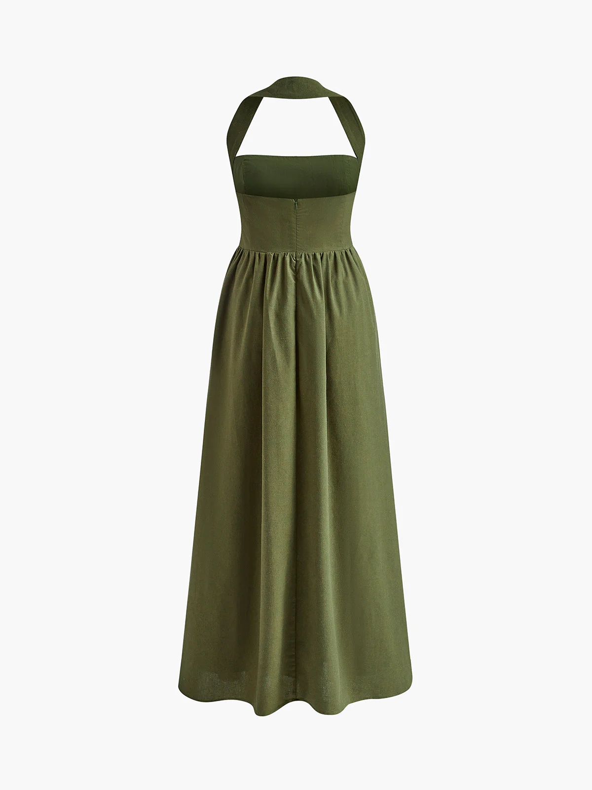 Heidi-Mode | Baumwolle & Leinen Träger A-Linie Lange Kleid - Image 6