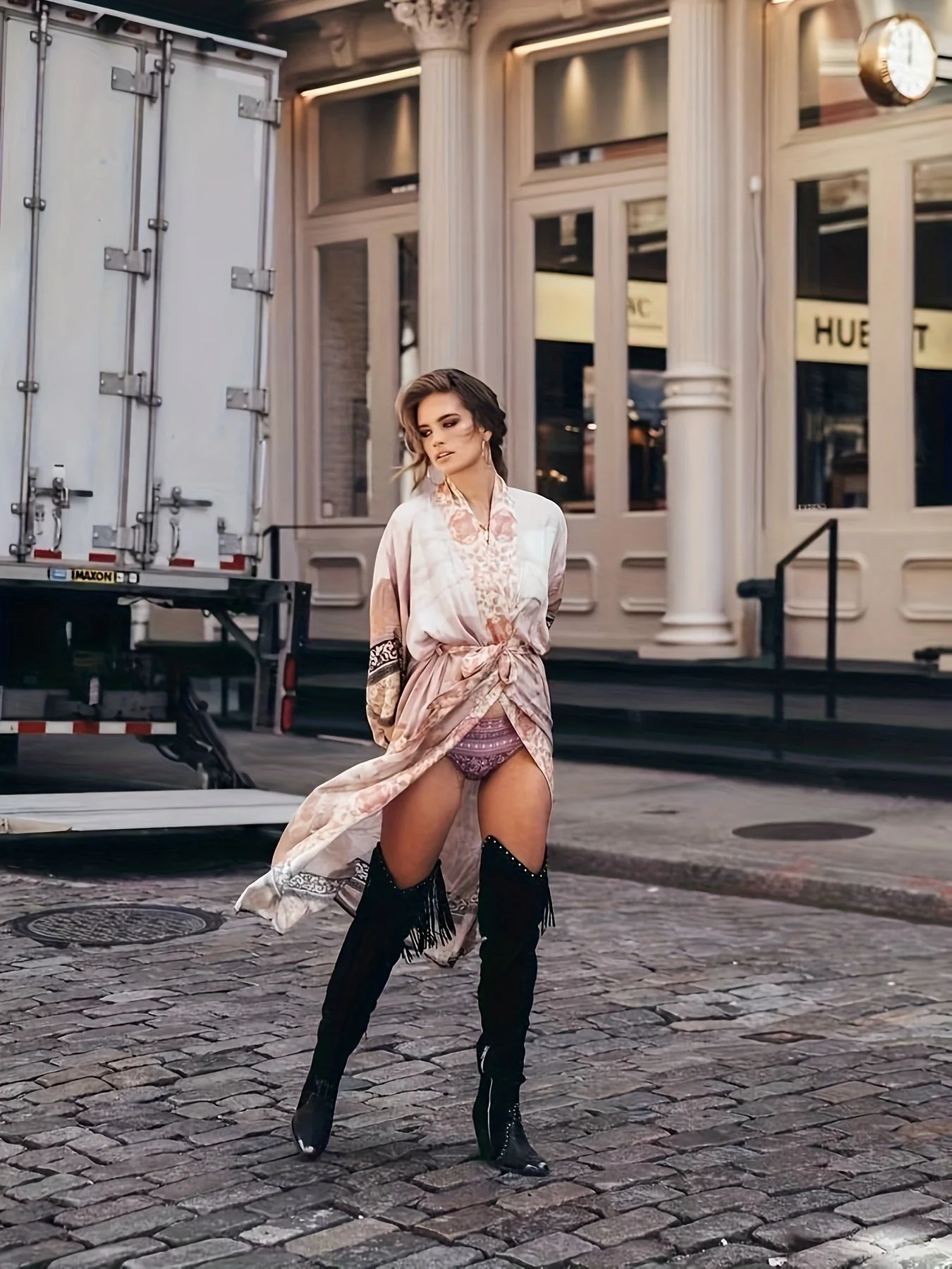 Heidi-Mode | Bedruckter, Vom Kimono Inspirierter, Stylischer Strandüberwurf - Image 8