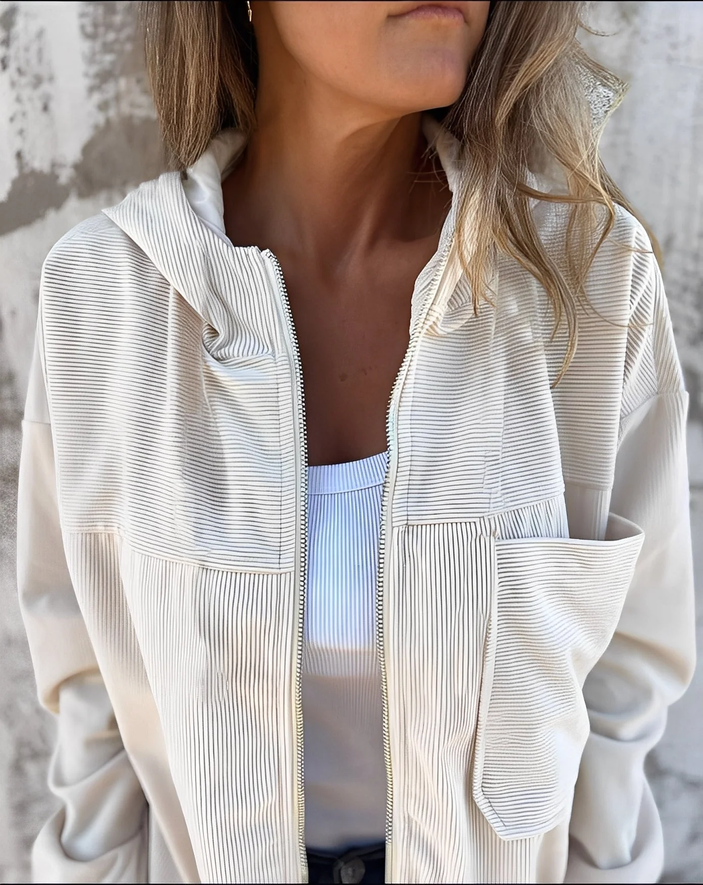 Heidi-Mode | Bequeme Damen-Cordjacke mit Kapuze