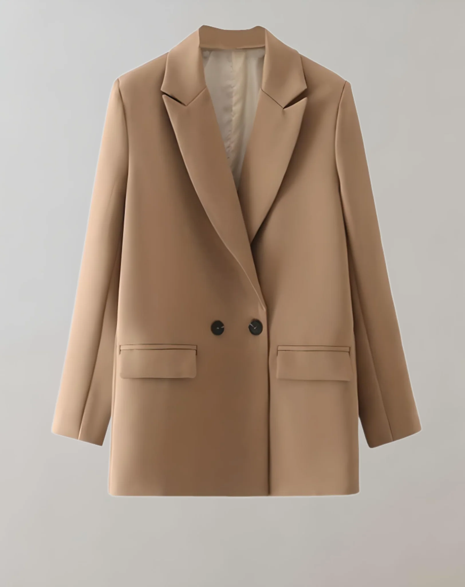 Heidi-Mode | Bequeme Einfarbige Formelle Übergröße Kragenblazer - Image 19