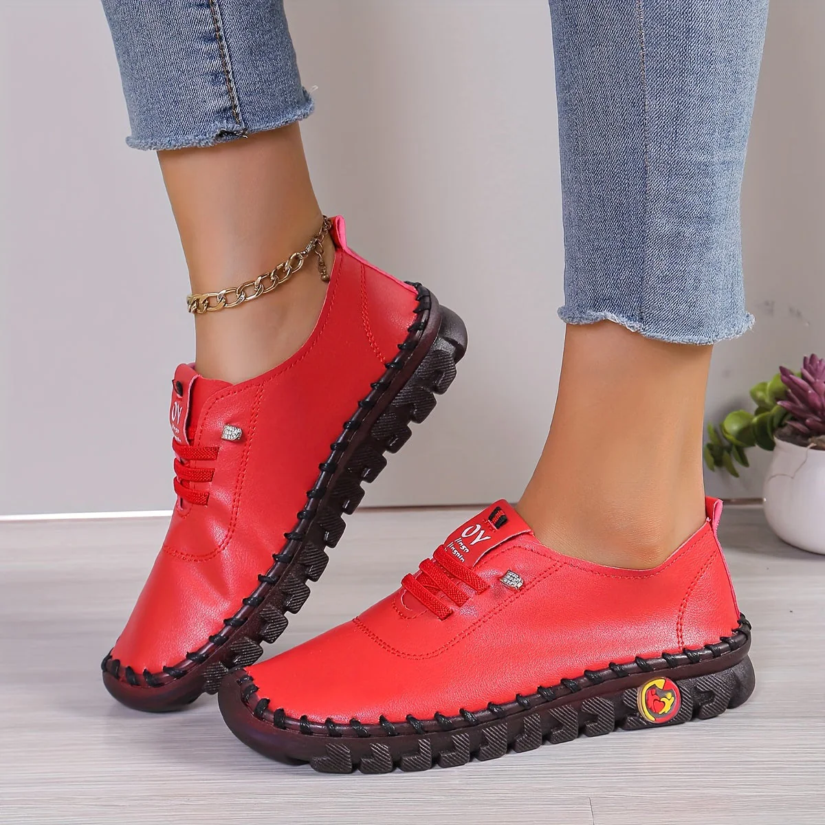 Heidi-Mode | Bequeme Lederschuhe mit Runder Spitze - Image 12