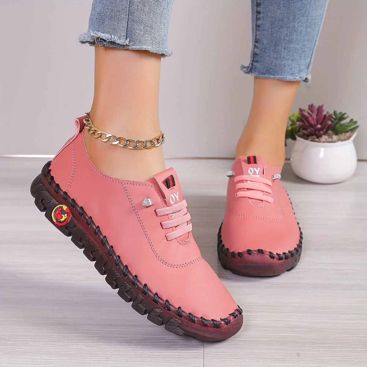 Heidi-Mode | Bequeme Lederschuhe mit Runder Spitze - Image 6