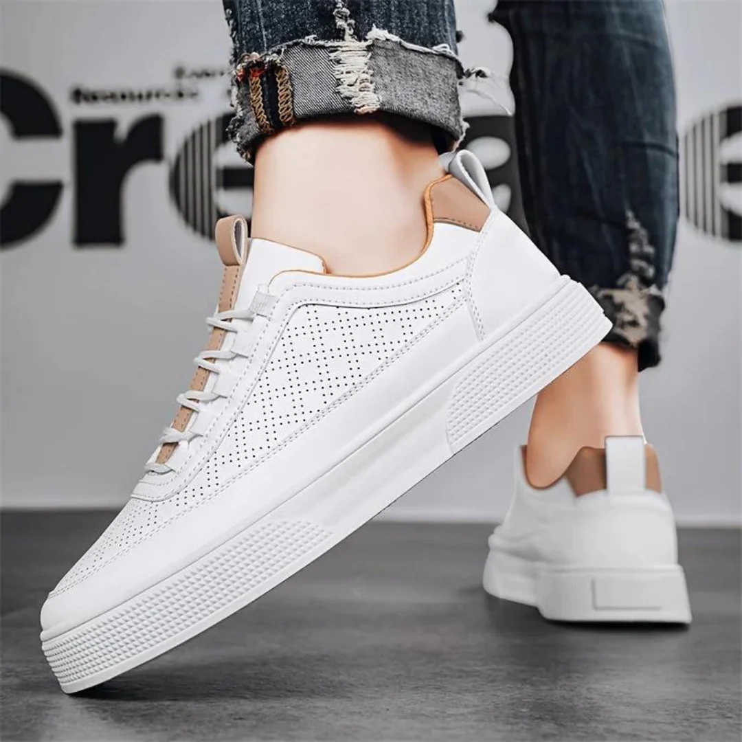 Heidi-Mode | Bequeme Lässig Weiße Herrenschuhe - Image 10