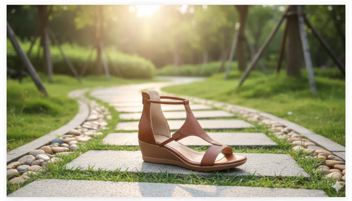 Heidi-Mode | Bequeme Orthopädische Keilsandalen für Damen Lässige Keilsandalen Aus Leder mit Fußgewölbeunterstützung - Image 7