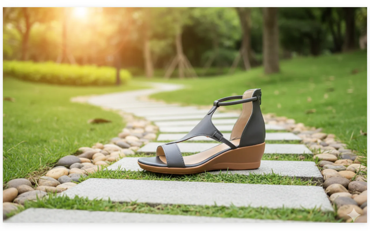 Heidi-Mode | Bequeme Orthopädische Keilsandalen für Damen Lässige Keilsandalen Aus Leder mit Fußgewölbeunterstützung - Image 8