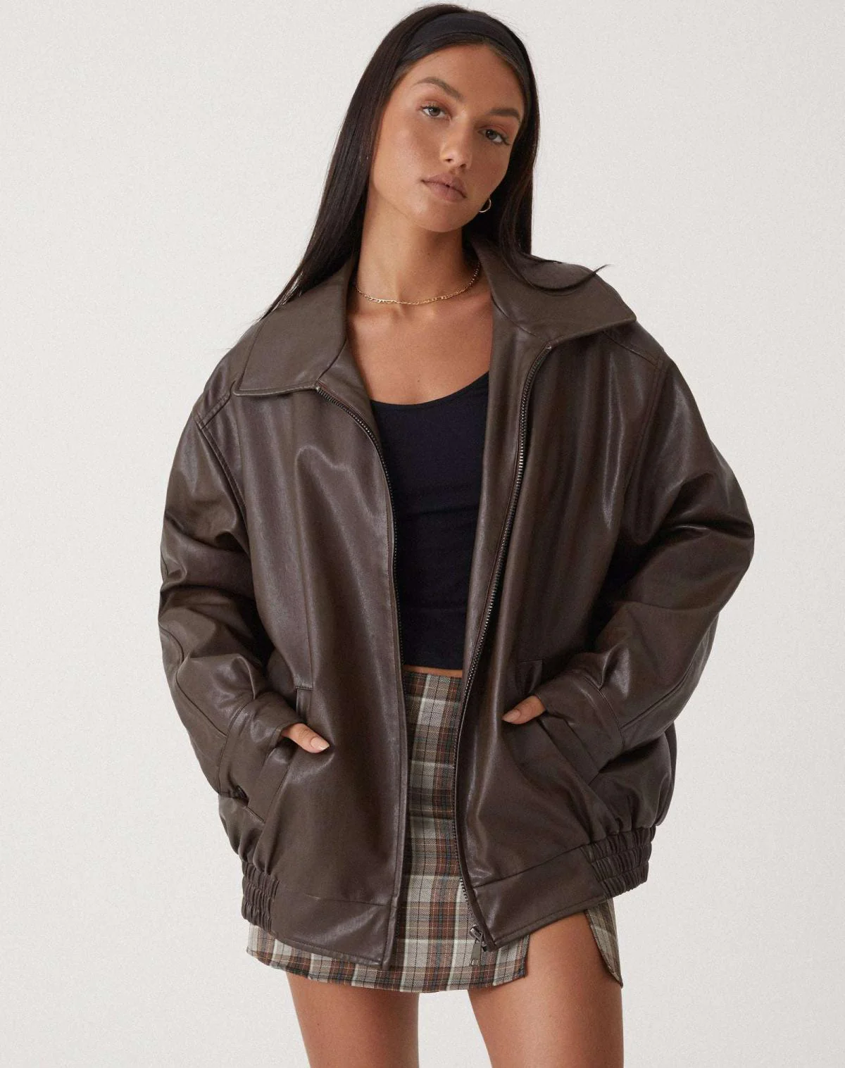 Heidi-Mode | Übergröße PU-Lederjacke Damen Modischer Look, Hochwertiges Kunstleder - Image 8