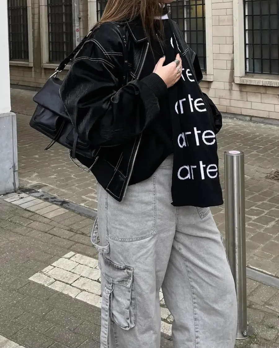 Heidi-Mode | Oversized Lederjacke für Damen Trendy und Bequem - Image 8